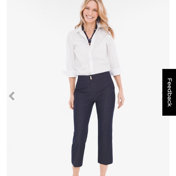 Chico's Black Secret Stretch Straight Leg Pants - Picture 3 of 7